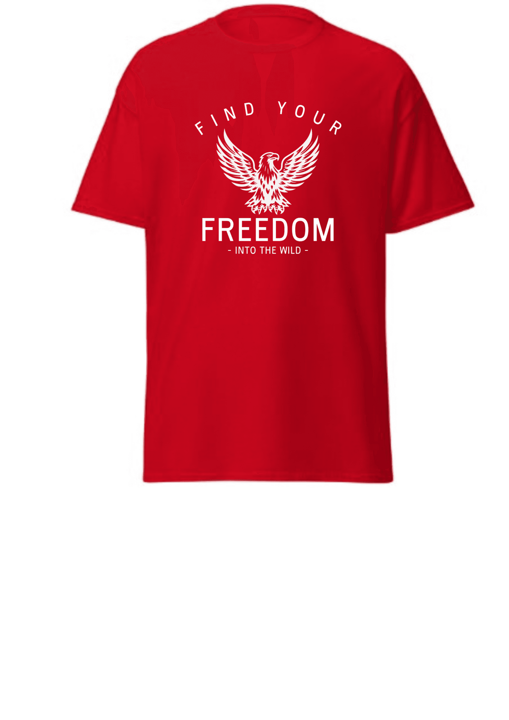 Eagle Graphic T-shirt, Unisex Tee, Custom style Shirt, Into the Wild Top, Freedom Tee, Customizable T-shirt - L, Red image