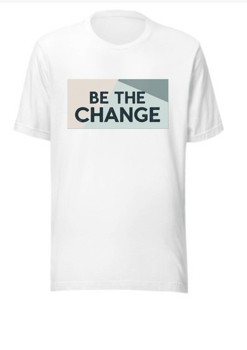 Cotton T-Shirt, Minimalist Inspiration T-Shirt, Geometric Shapes, Soft Gradient, Quote Tee, Motivational Shirt image 1