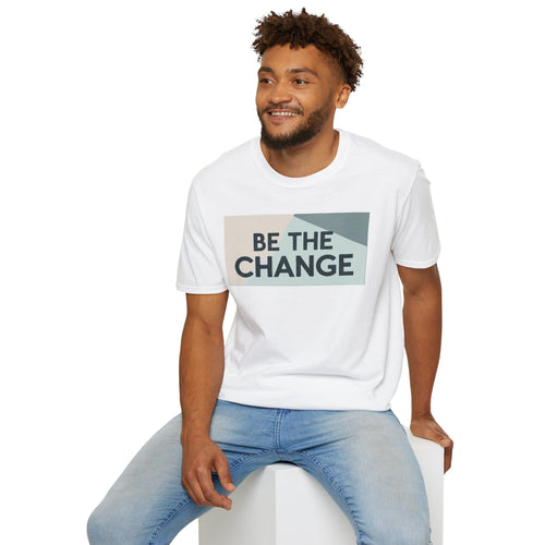 Cotton T-Shirt, Minimalist Inspiration T-Shirt, Geometric Shapes, Soft Gradient, Quote Tee, Motivational Shirt image 0