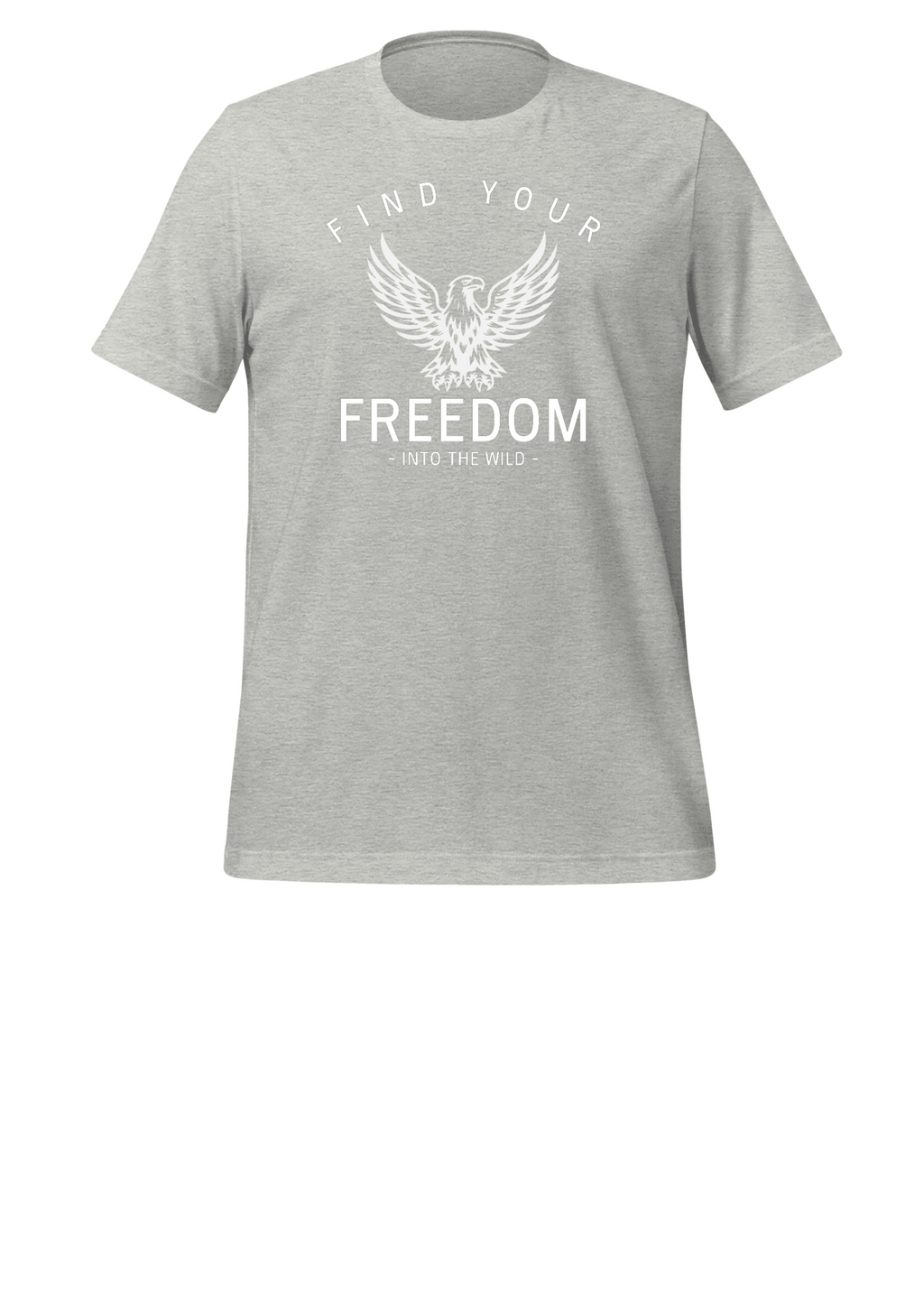Eagle Graphic T-shirt, Unisex Tee, Custom style Shirt, Into the Wild Top, Freedom Tee, Customizable T-shirt - S, Heather Grey image