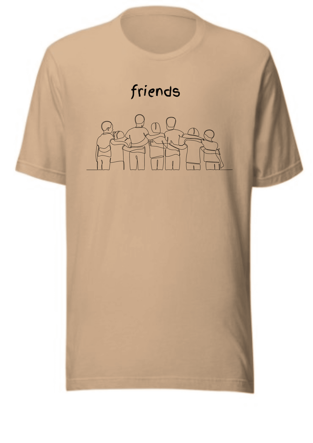 Classic Friends Unisex Heavy Cotton Tee - Men's T-Shirt, Women's T-Shirt, Casual and Vintage - M, Beige image