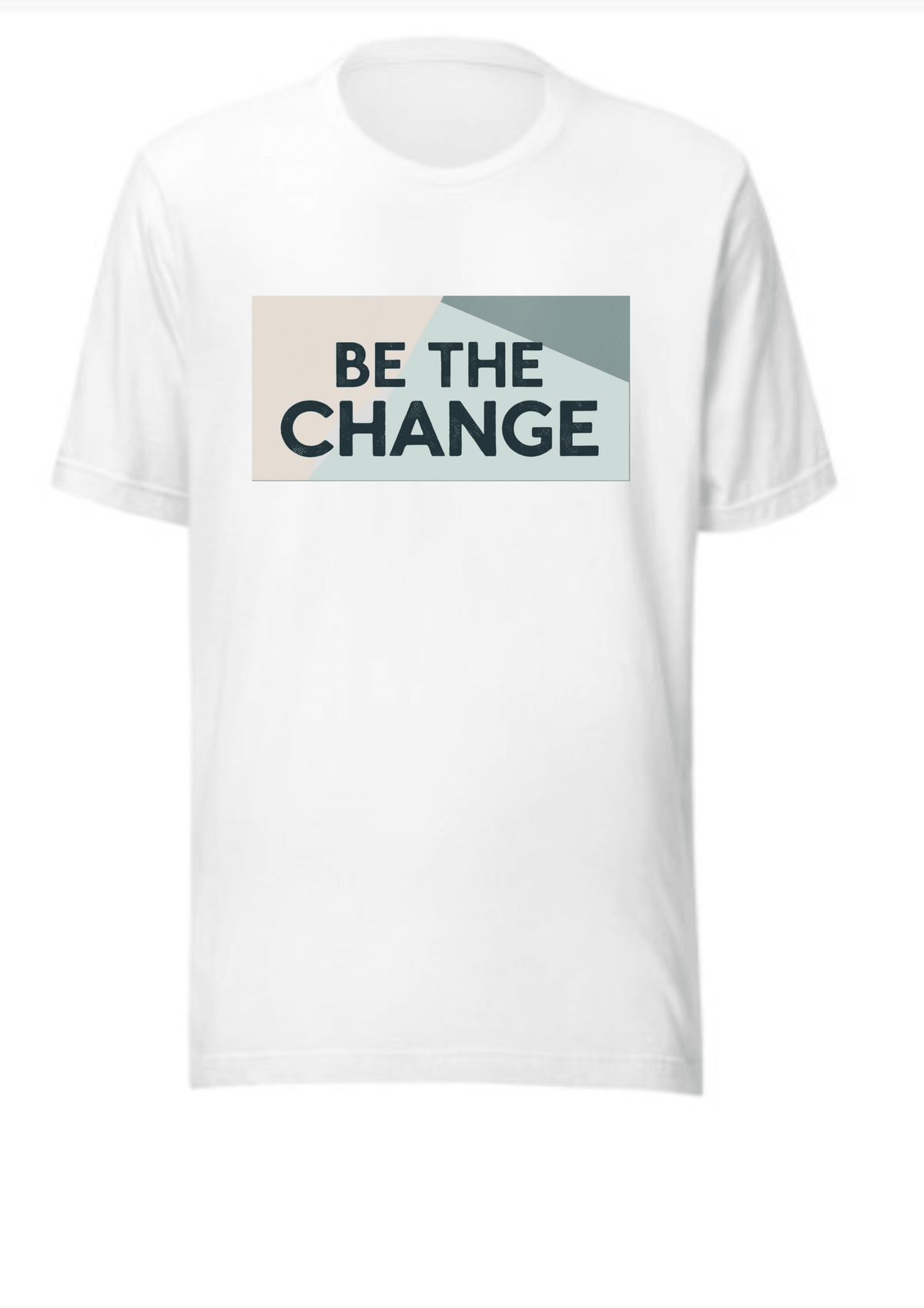 Cotton T-Shirt, Minimalist Inspiration T-Shirt, Geometric Shapes, Soft Gradient, Quote Tee, Motivational Shirt - M, White image