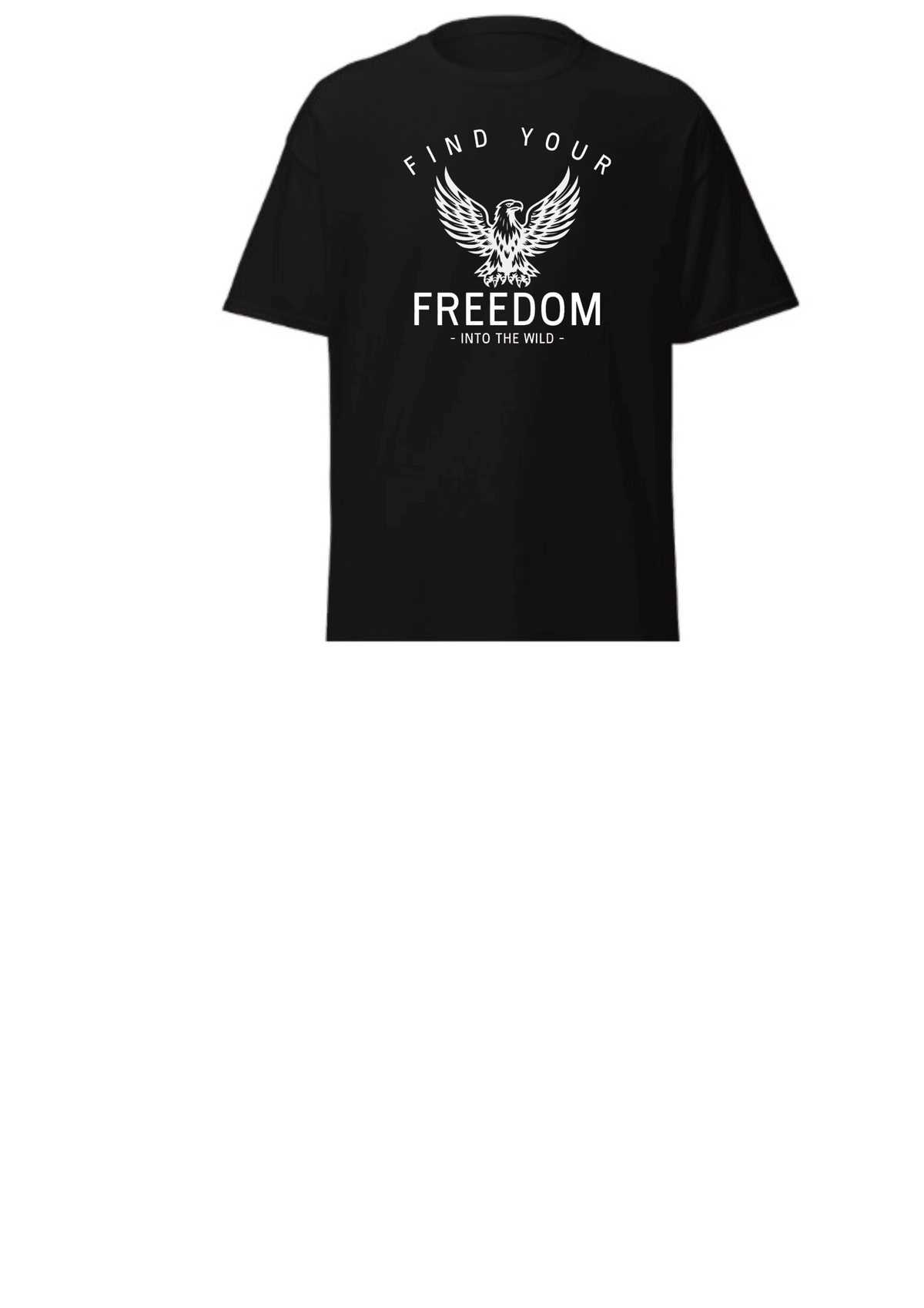 Eagle Graphic T-shirt, Unisex Tee, Custom style Shirt, Into the Wild Top, Freedom Tee, Customizable T-shirt - S, Black image