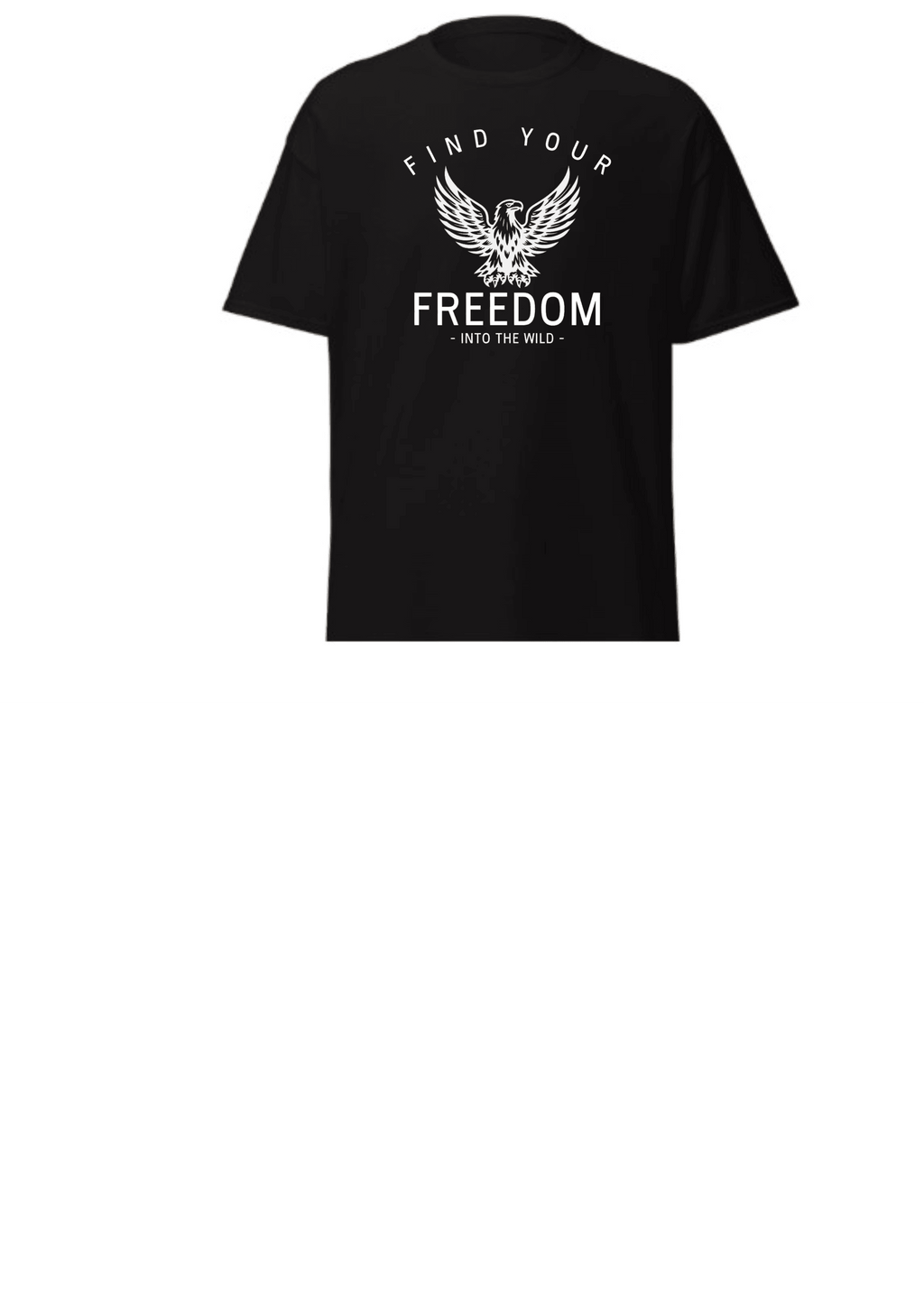 Eagle Graphic T-shirt, Unisex Tee, Custom style Shirt, Into the Wild Top, Freedom Tee, Customizable T-shirt - XL, Black image