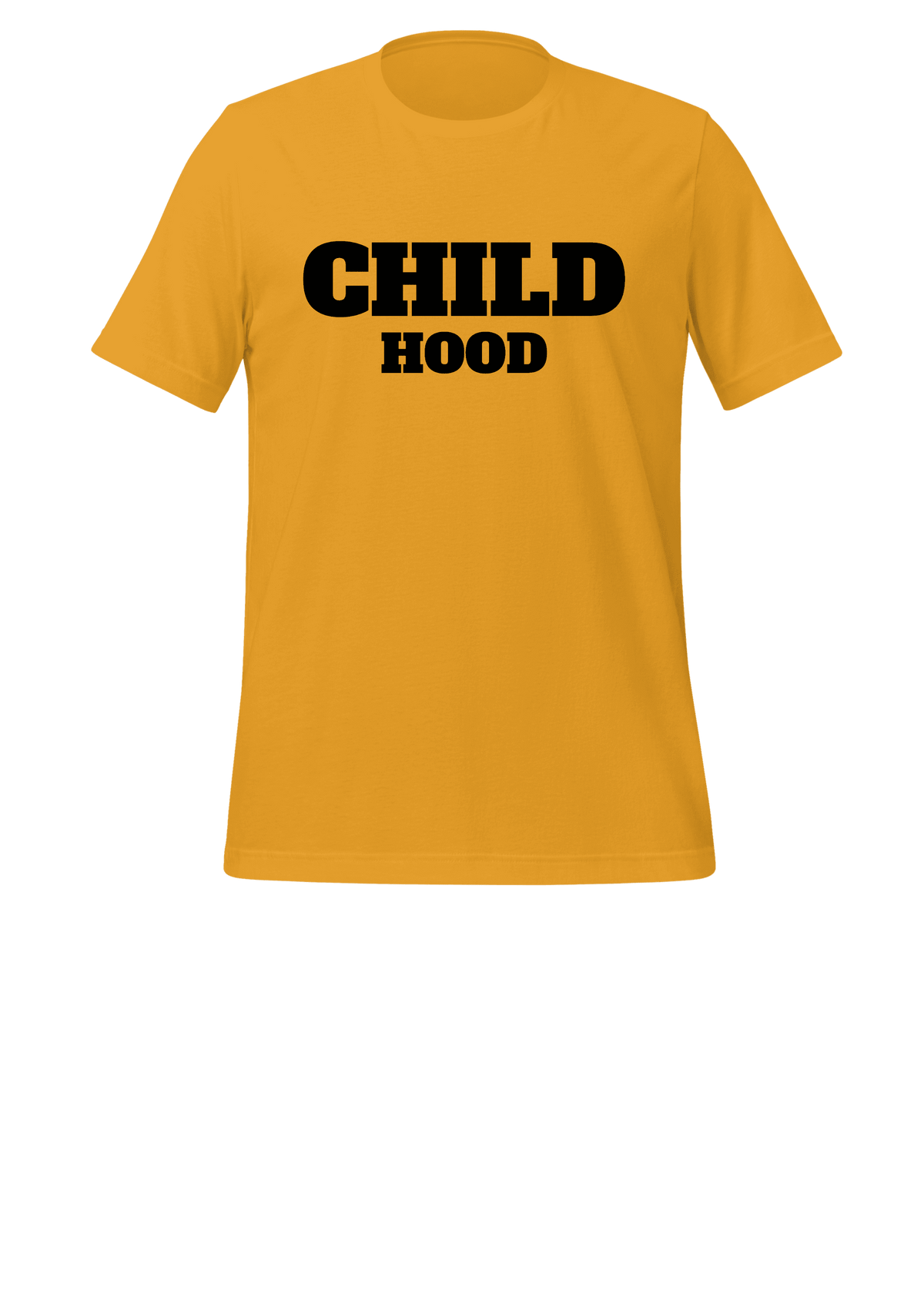 Classic Childhood Unisex Heavy Cotton Tee - Men's T-Shirt, Women's T-Shirt, Casual, Vintage, Nostalgic - XL, Mustard image