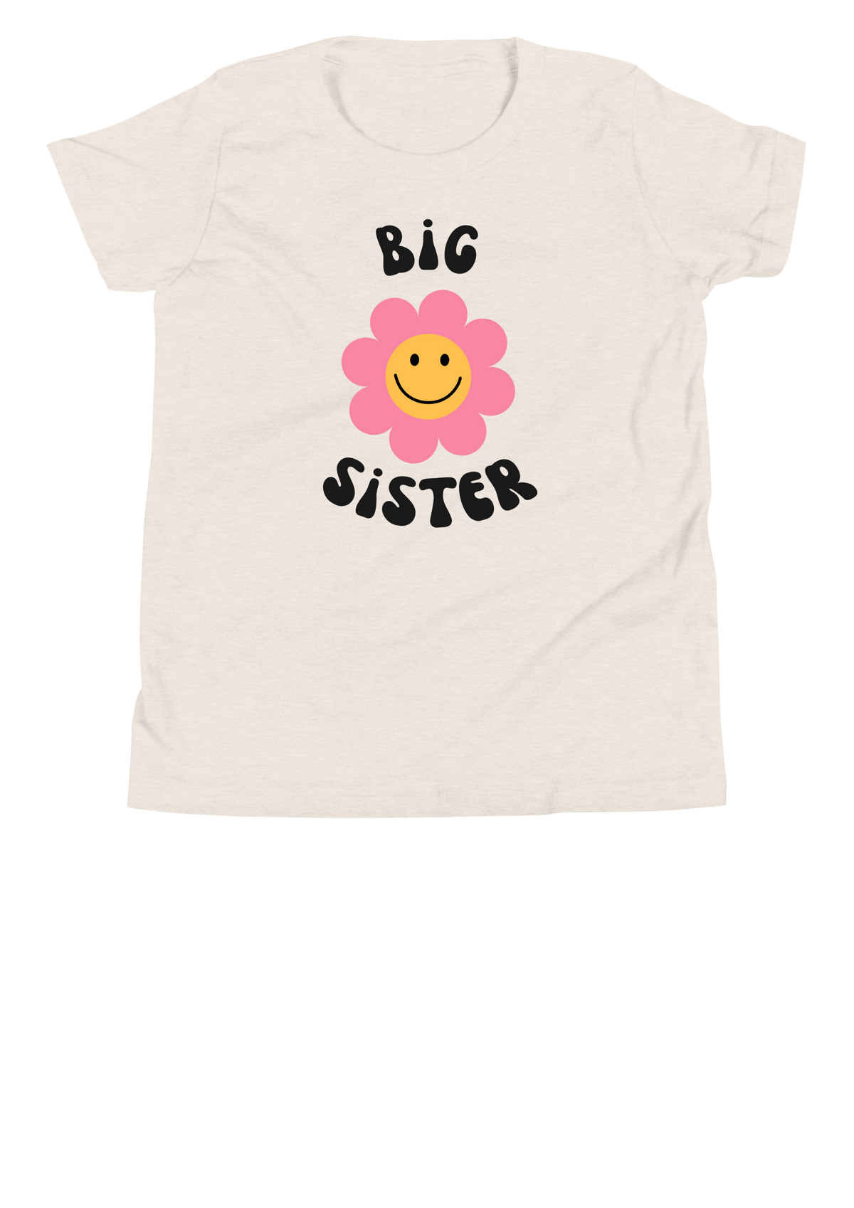 Big Sister Printed Kid’s T-Shirt – Soft Cotton Blend | Marfz.pk - M, Beige image