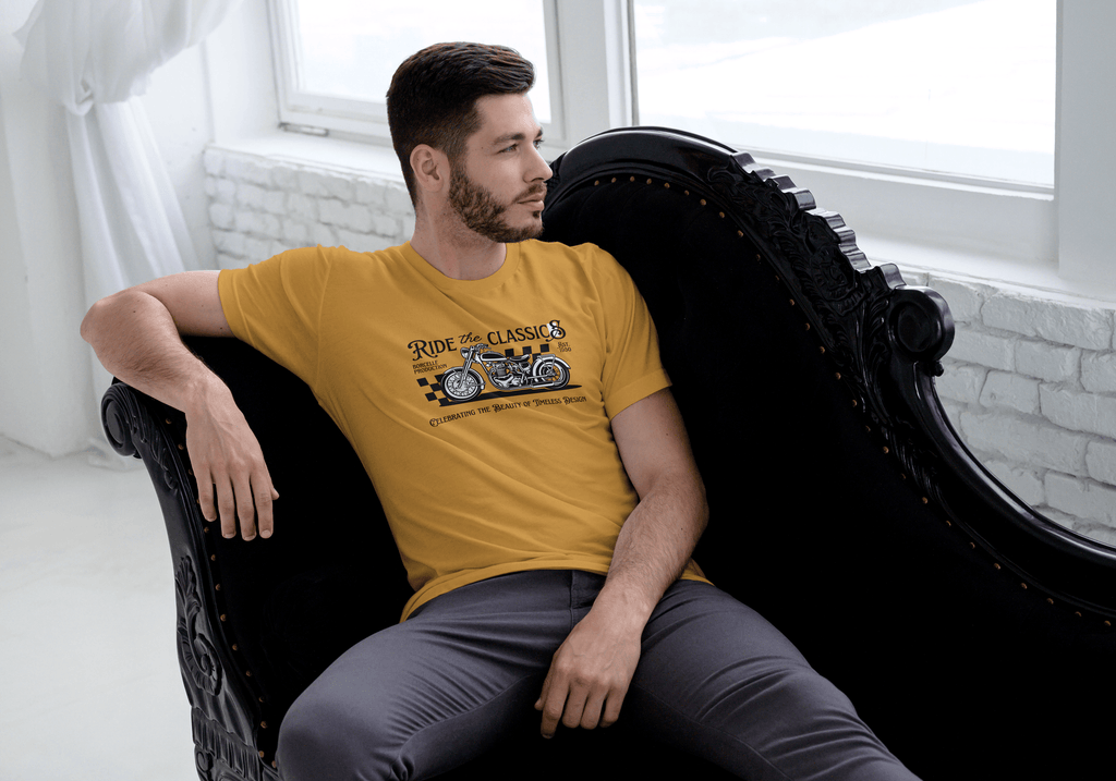 Men’s Biker T-Shirt Rides of Classic | Marfz.pk