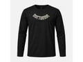 Black unisex long sleeve t-shirt with Nocturnal cracked-letter gothic wordmark print on chest - Marfz.pk