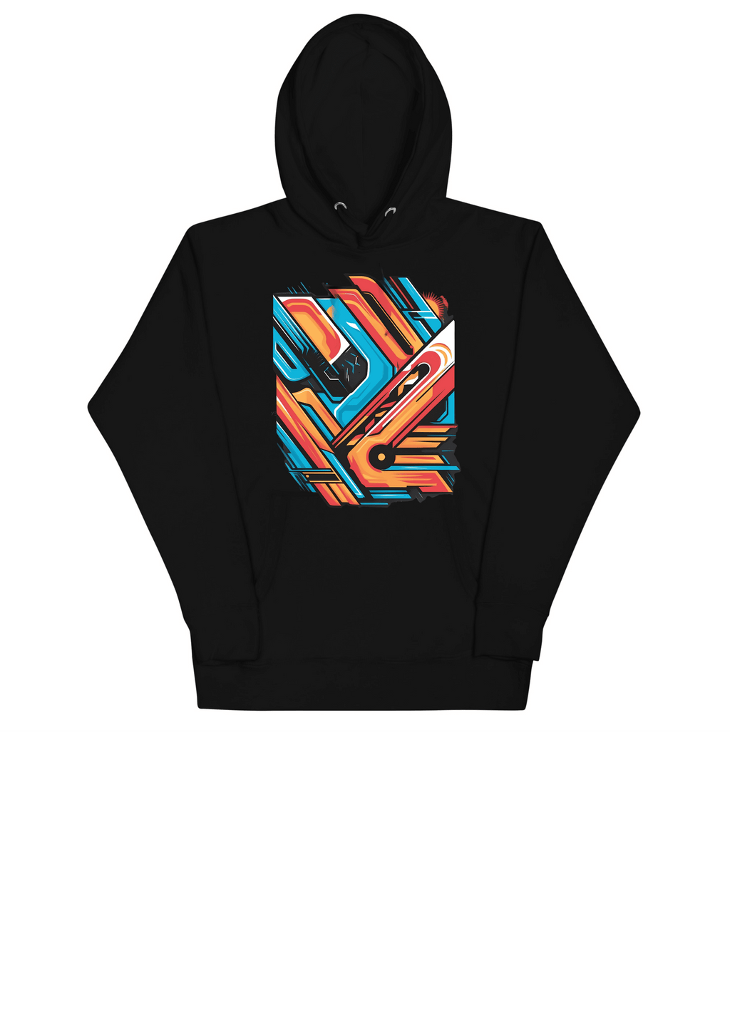 Unisex Hoodie with Abstract Art Graphic – Trendy and Stylish Sweatshirt for All Genders