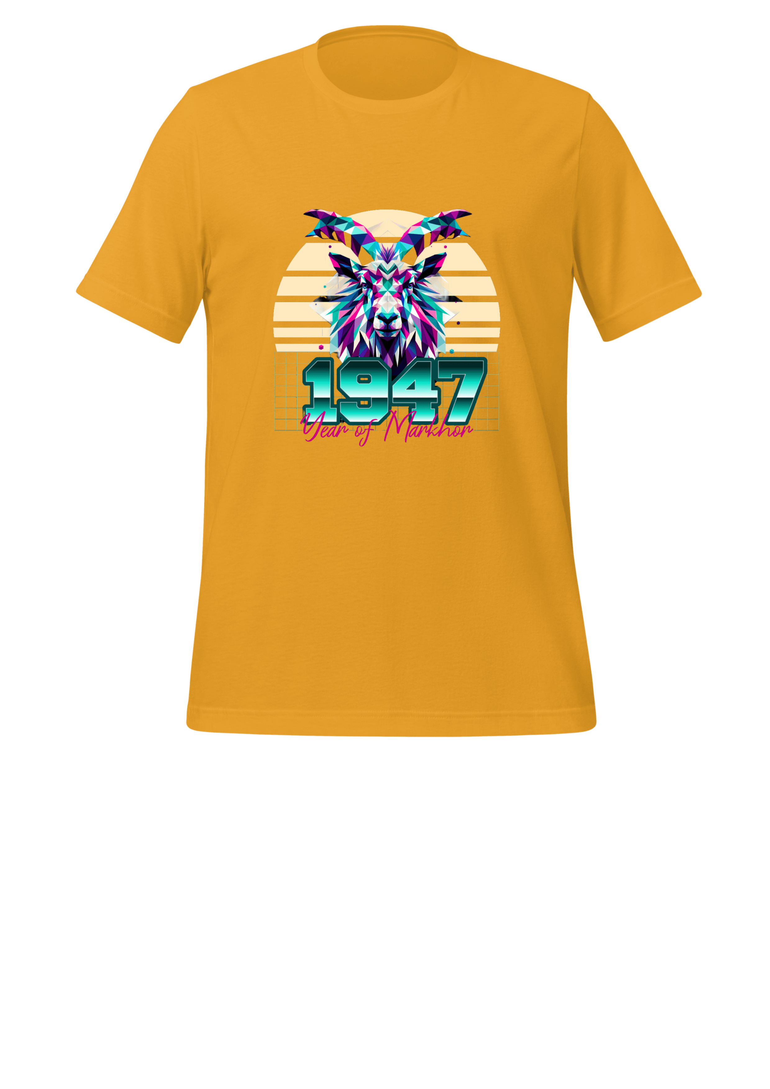 Men's T-Shirt, Year of Markhor, Love Animals, Nature Wildlife Tee, Mountain Goat Shirt, Animal Lover Gift
