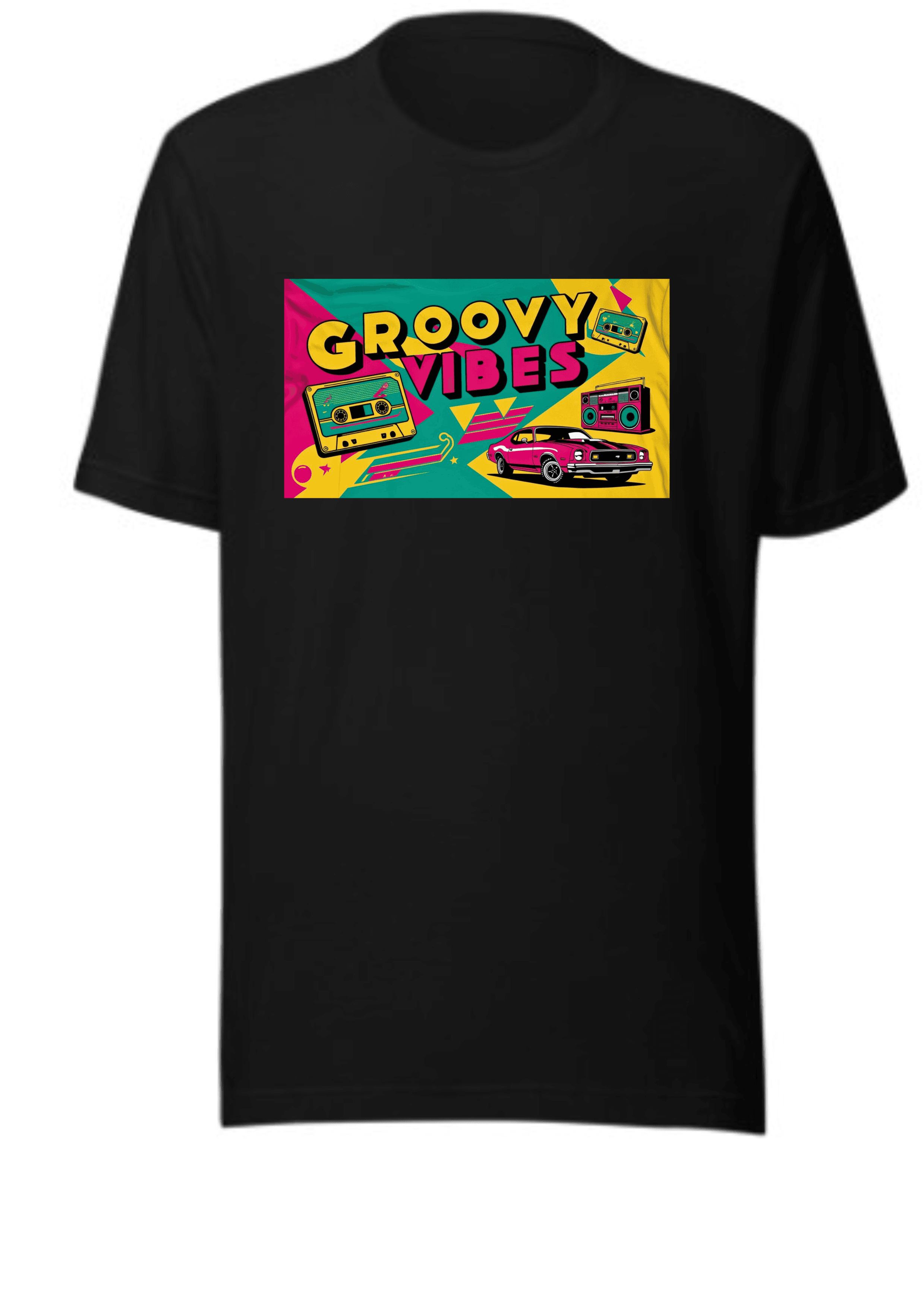 Vintage Tshirt, Retro T-Shirt, Cassette Tape Graphic, Unisex Cotton Top, Funky Fonts, Music Lover Gift, 80s 90s