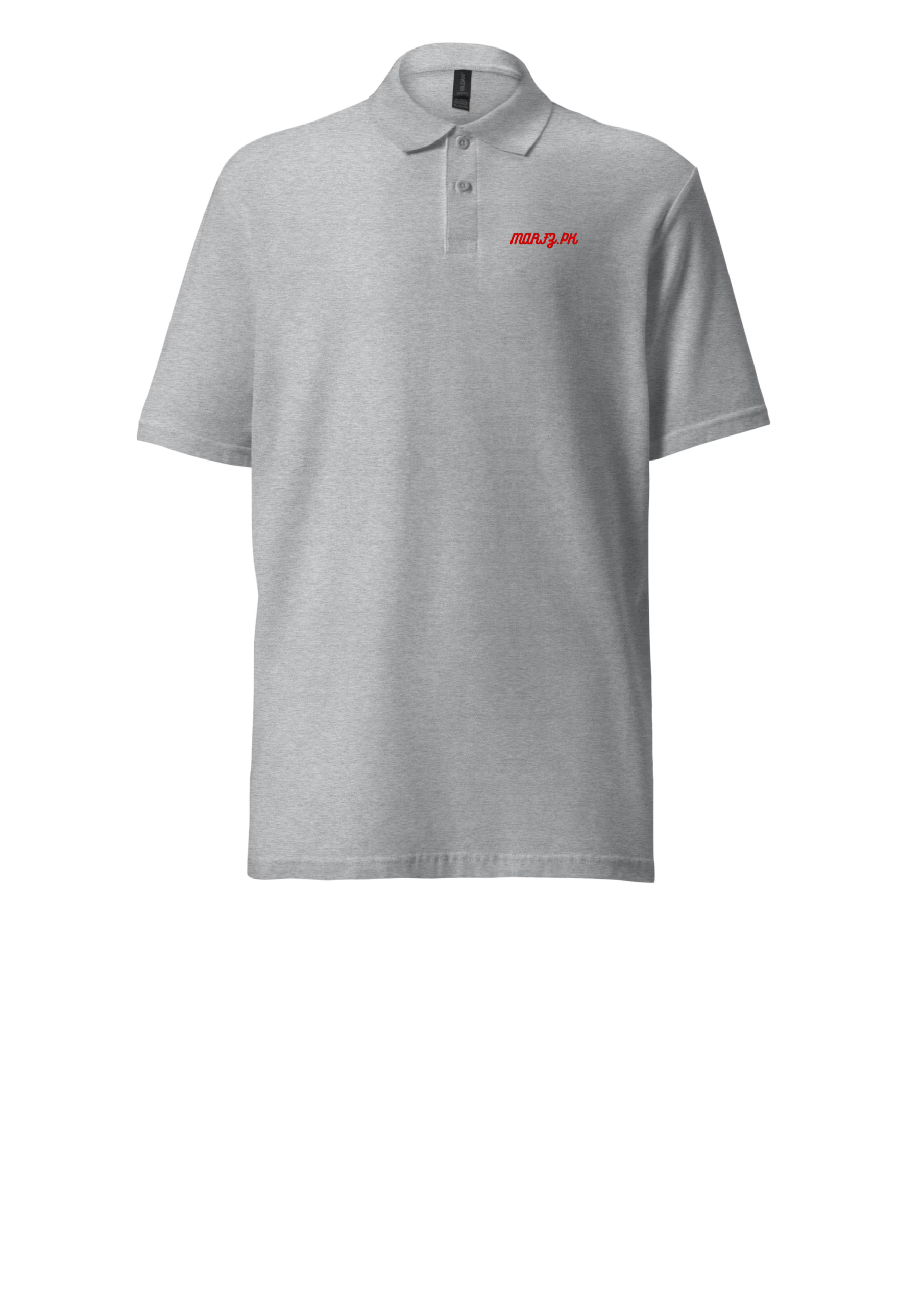 Plain Polo Shirt for Men – Premium Cotton Blend Polo | Heather Grey