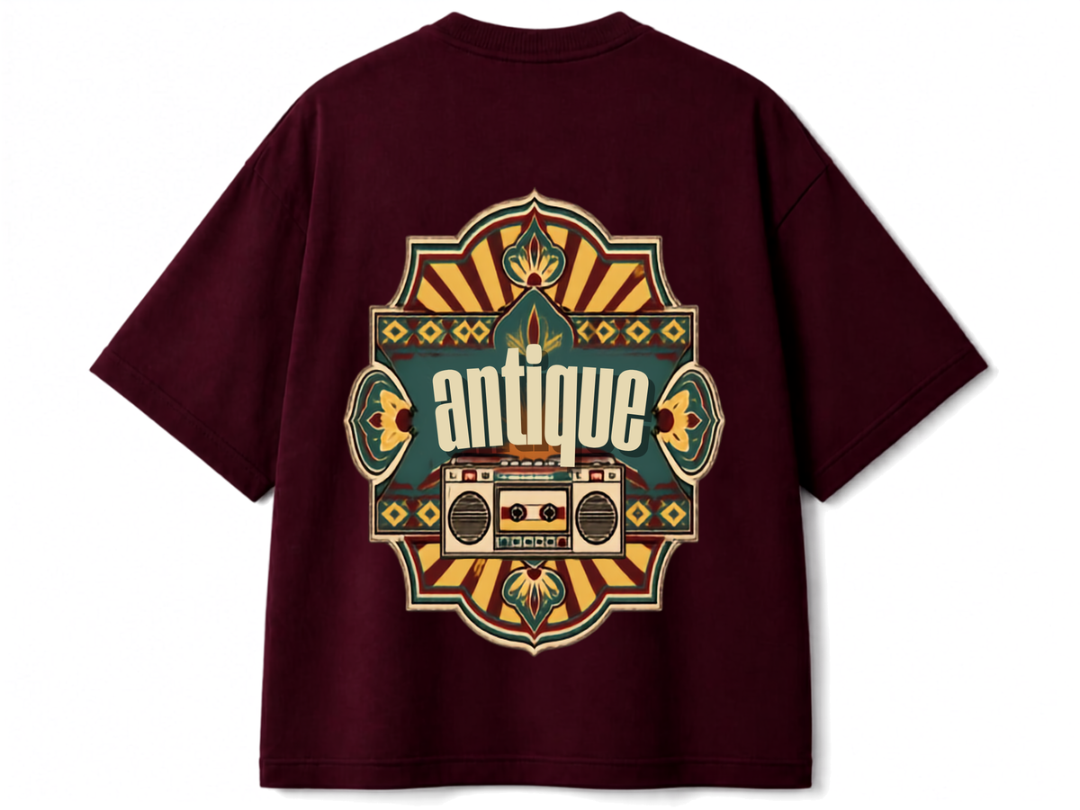 Vintage Pakistani Boombox Oversized T-Shirt – Retro Streetwear Unisex Tee | Marfz.pk