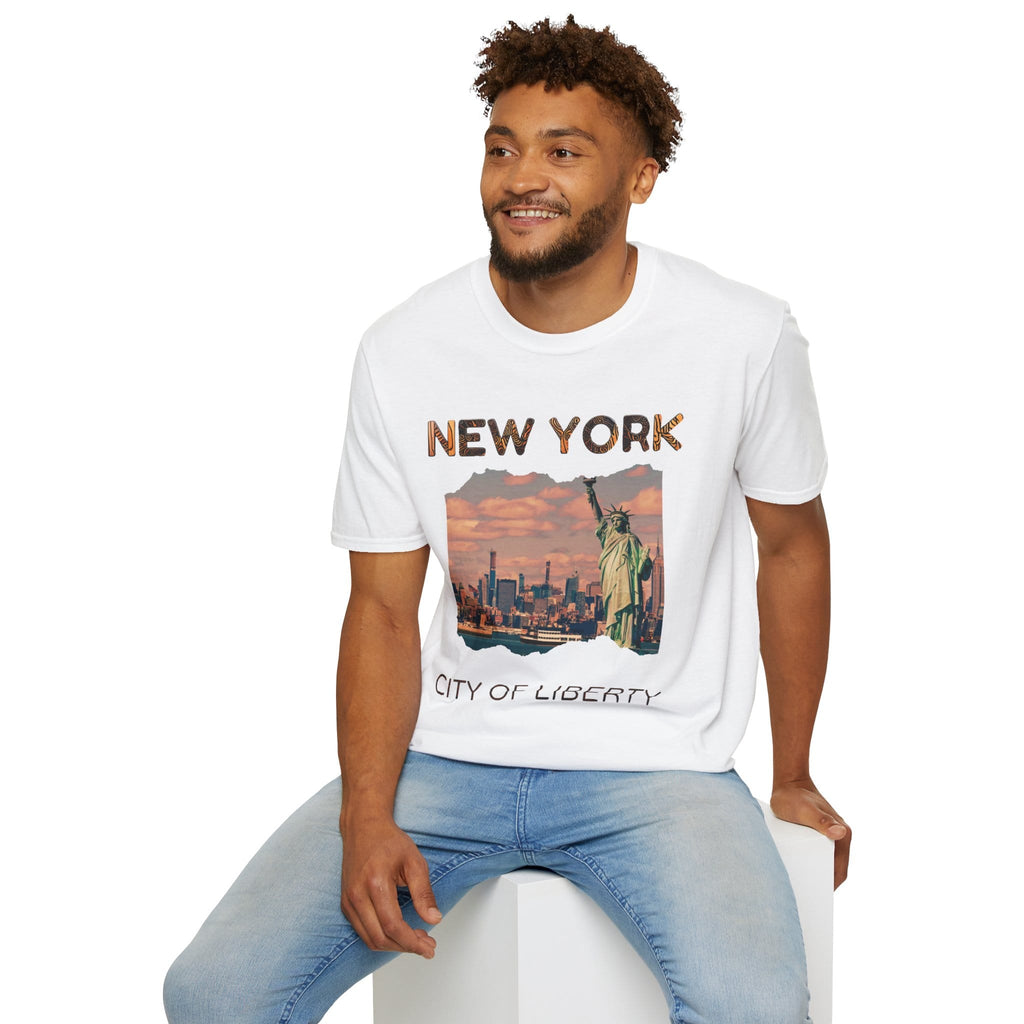 New York City of Liberty T-Shirt, Soft Tee, Travel Shirt, Gift for NYC Lovers, Vintage NYC Apparel, Statue of Liberty