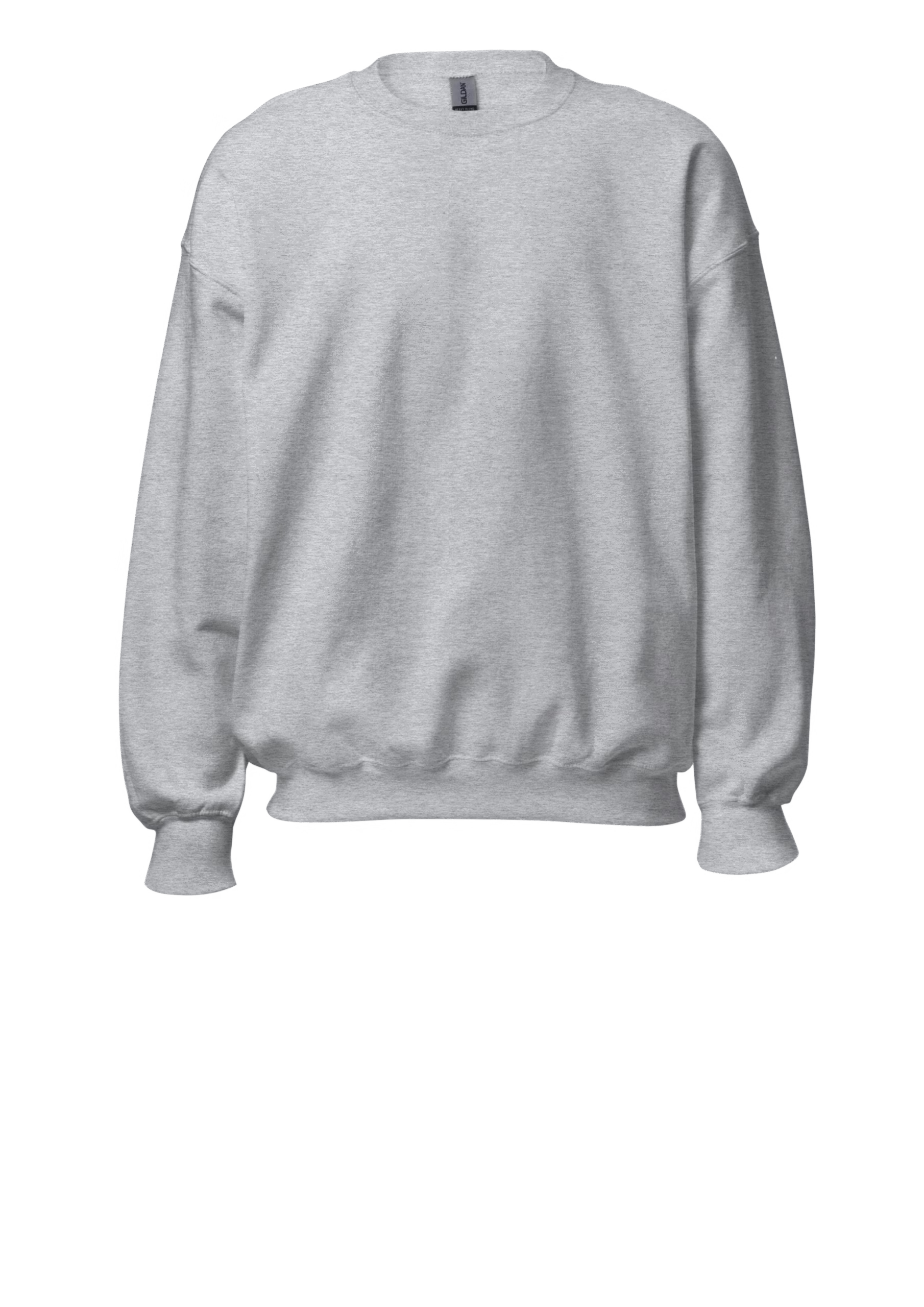 Plain Heather Grey Sweatshirt (Front)- Marfz.pk