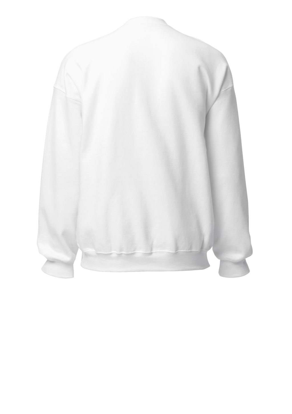 Plain White Sweatshirt (Back) - Marfz.pk
