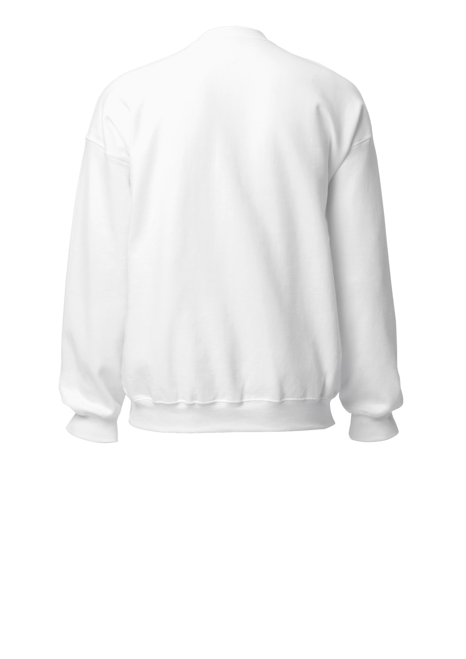 Plain White Sweatshirt (Back) - Marfz.pk