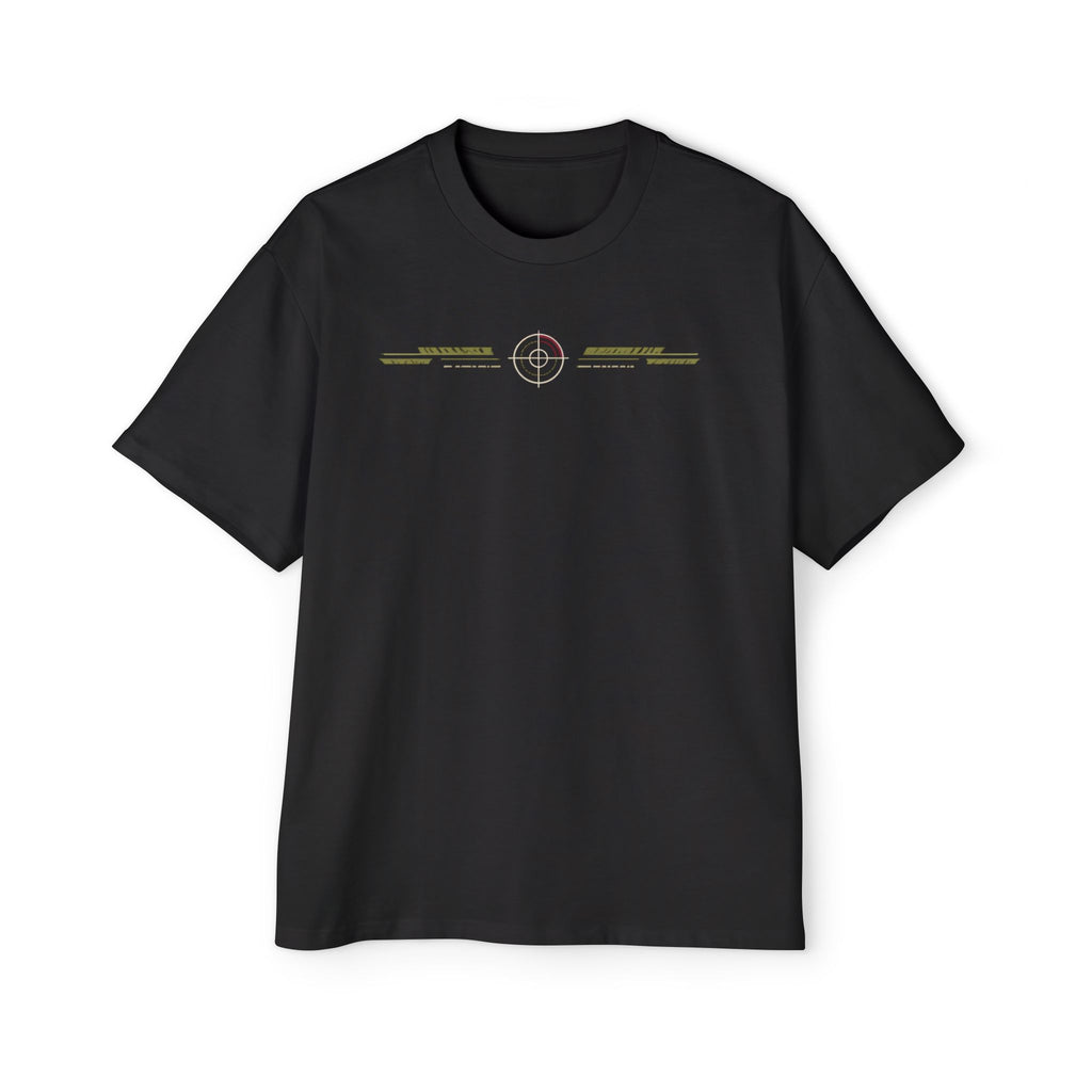 Black t-shirt with a graphic of a bearded man wearing a crown of thorns on a white background