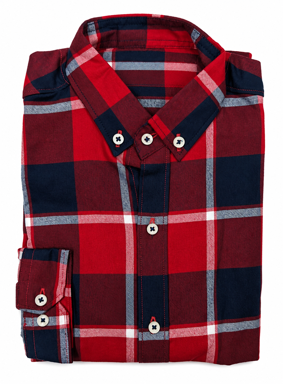 Boys Red & Navy Check Flannel Shirt – Winter Wear | MARFZ.PK