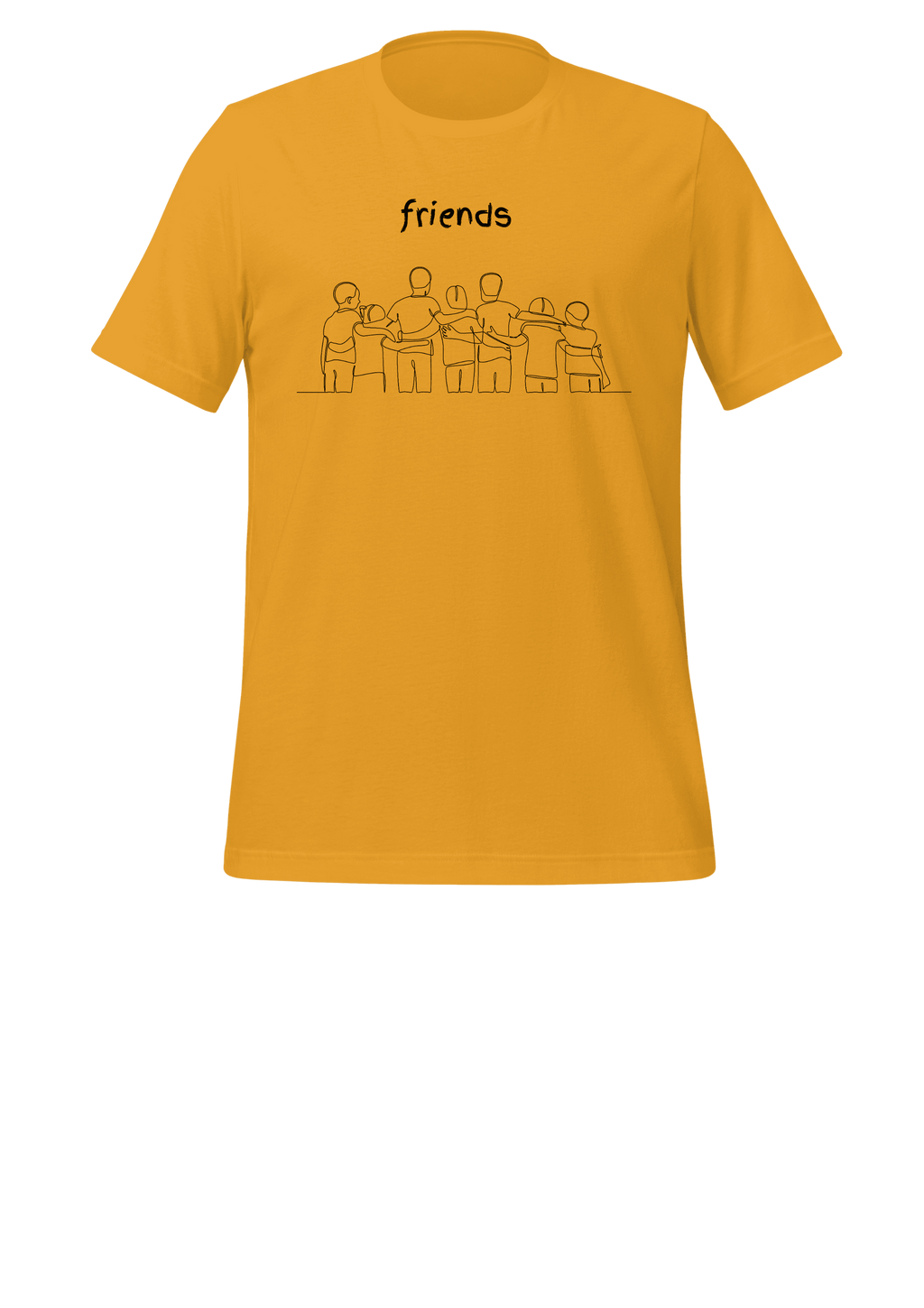 Classic Friends Unisex Heavy Cotton Tee - Men's T-Shirt, Women's T-Shirt, Casual and Vintage - XL, Mustard image