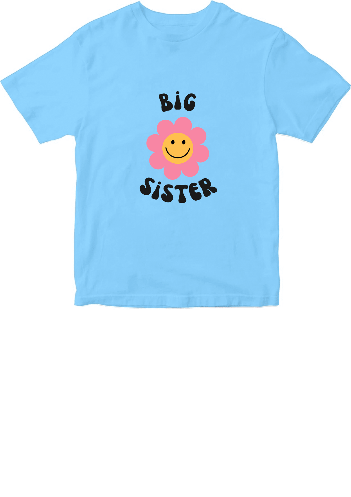 Big Sister Printed Kid’s T-Shirt – Soft Cotton Blend | Marfz.pk - XS, Sky Blue image