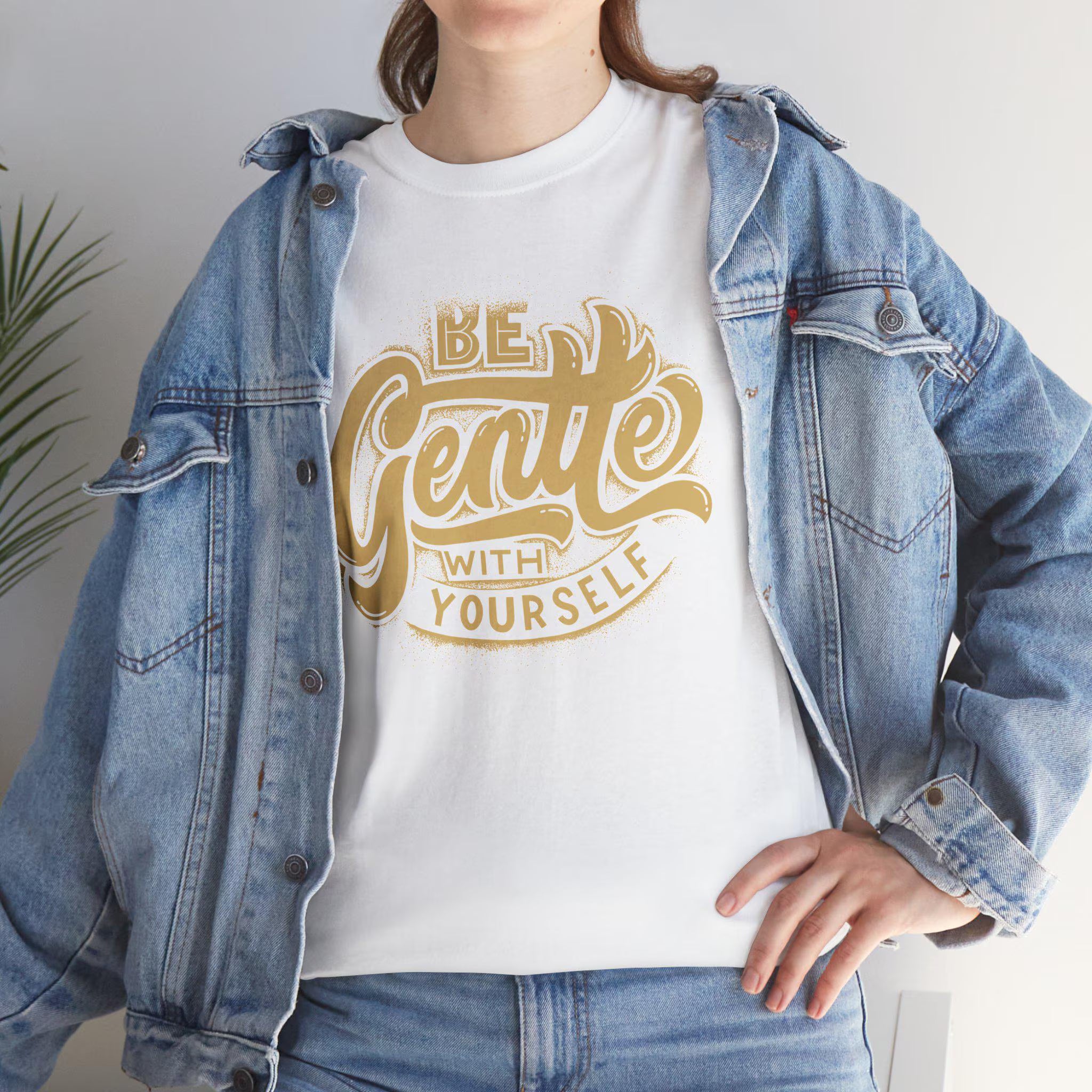 Unisex Cotton T-Shirt, Be Gentle to Yourself Graphic Tee, Cozy and Trendy, Self Love Gift, Inspirational Quote Top