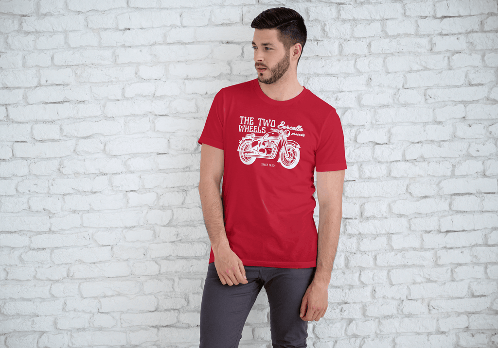 Men’s Biker T-Shirt – Classic Motorcycle Graphic Tee | Marfz.pk