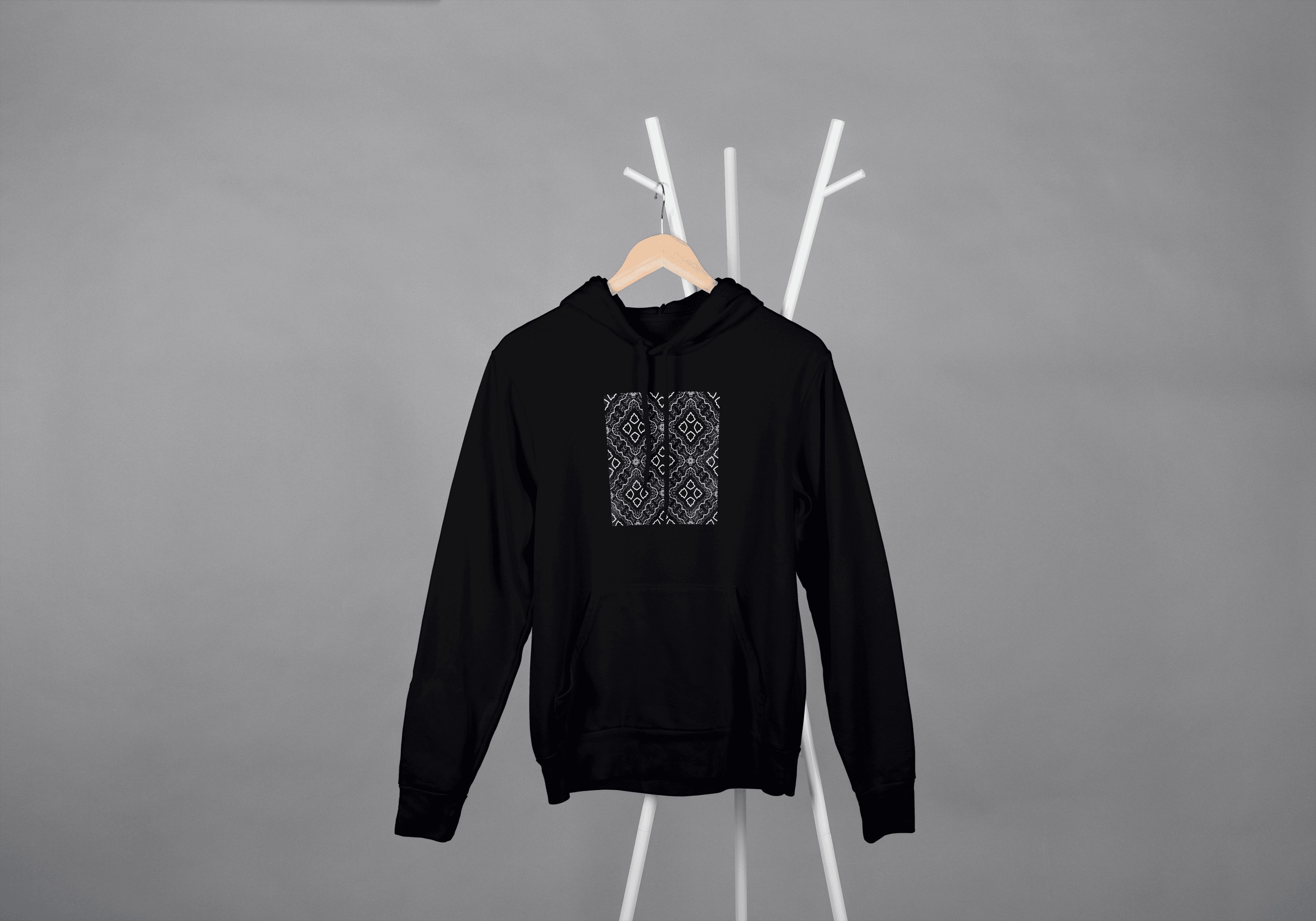 Fabric Texture Graphic Hoodie, Cozy Pullover Sweatshirt, Winter Fashion Jumper, Soft Material Hoody, Unisex Clothing Gift