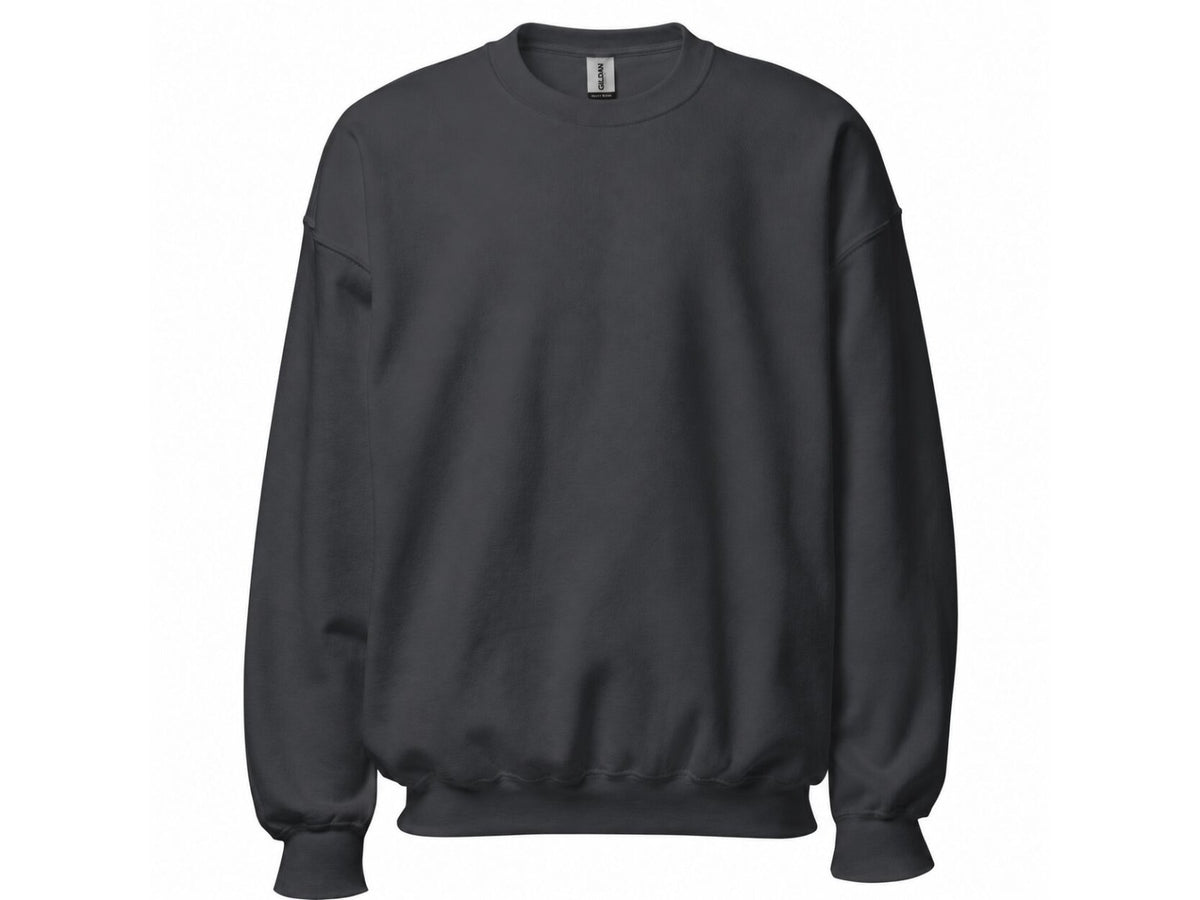Charcoal Grey women's crewneck sweatshirt, front view, classic fit – Marfz.pk Pakistan