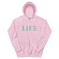 Light pink women's hoodie with green leaf-design LIFE print – Marfz.pk Pakistan
