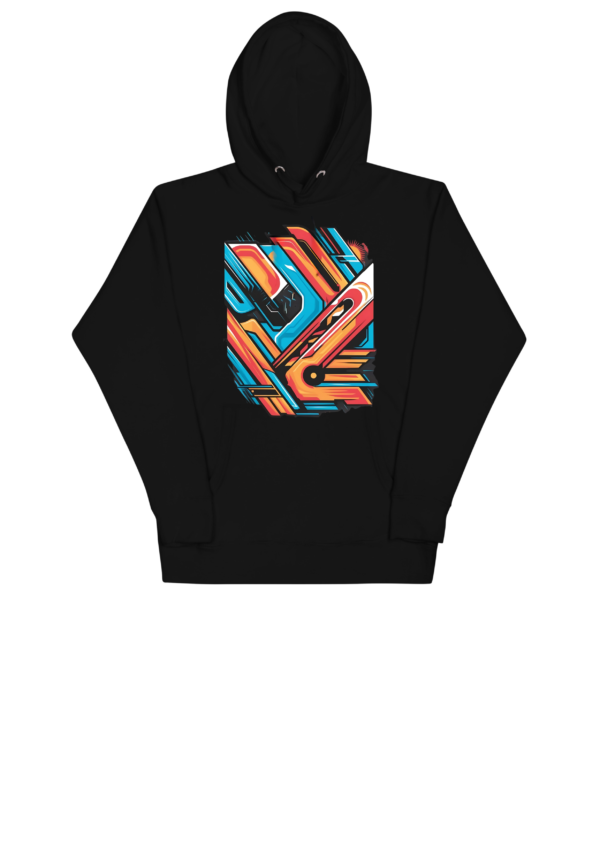 Unisex Hoodie with Abstract Art Graphic – Trendy and Stylish Sweatshirt for All Genders