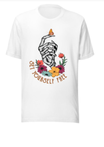 Graphic T-Shirt, Set Yourself Free, Hand Skull Tee, Mens T-Shirt, Womens T-shirt, Festival Clothing Graphic T-Shirt, Set Yourself Free, Hand Skull Tee, Mens T-Shirt, Womens T-shirt, Festival Clothing