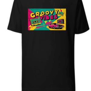 Vintage Tshirt, Retro T-Shirt, Cassette Tape Graphic, Unisex Cotton Top, Funky Fonts, Music Lover Gift, 80s 90s