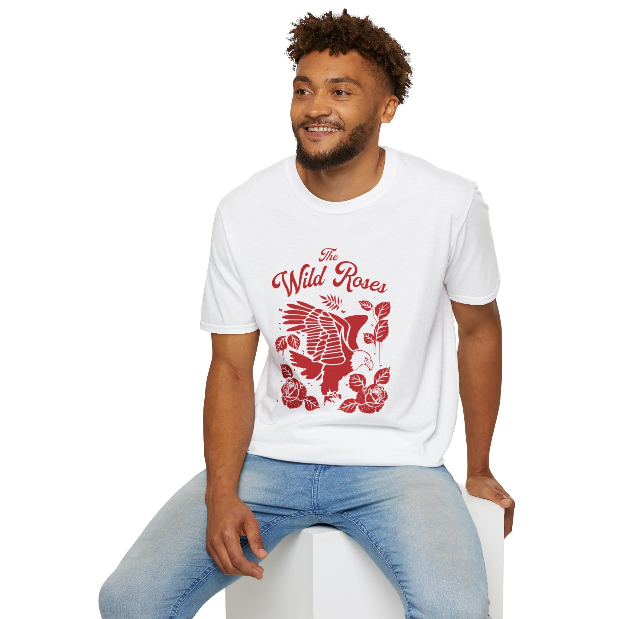 Eagle and Wild Rose, Graphic T-Shirt, Custom Graphic Tee, Nature Lover T-Shirt, Personalised Shirt, Boho T-Shirt - Image 10