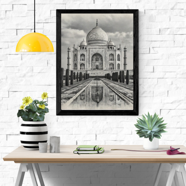 Wall Decor Poster, Taj Mahal Digital Pencil Sketch, Symbol of Love, Wonder of the World, Home Decor, Wall Art, Gift Idea, Travel Lover