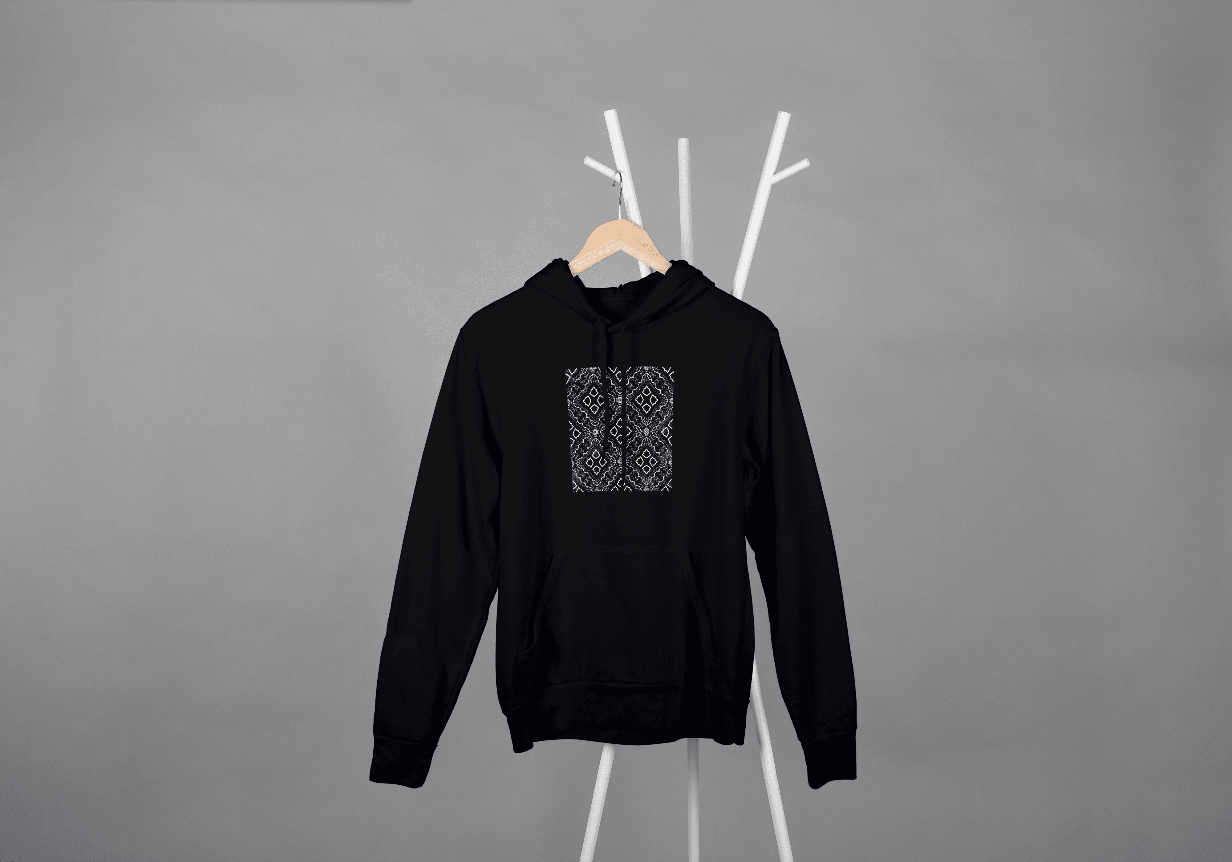 Fabric Texture Graphic Hoodie, Cozy Pullover Sweatshirt, Winter Fashion Jumper, Soft Material Hoody, Unisex Clothing Gift