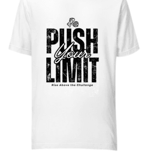 Push Your Limits Graphic T-Shirt | 100% Ring-Sun Cotton | Soft & Durable Unisex Tee | Sport Grey, Dark Heather | Motivational Casual Wear