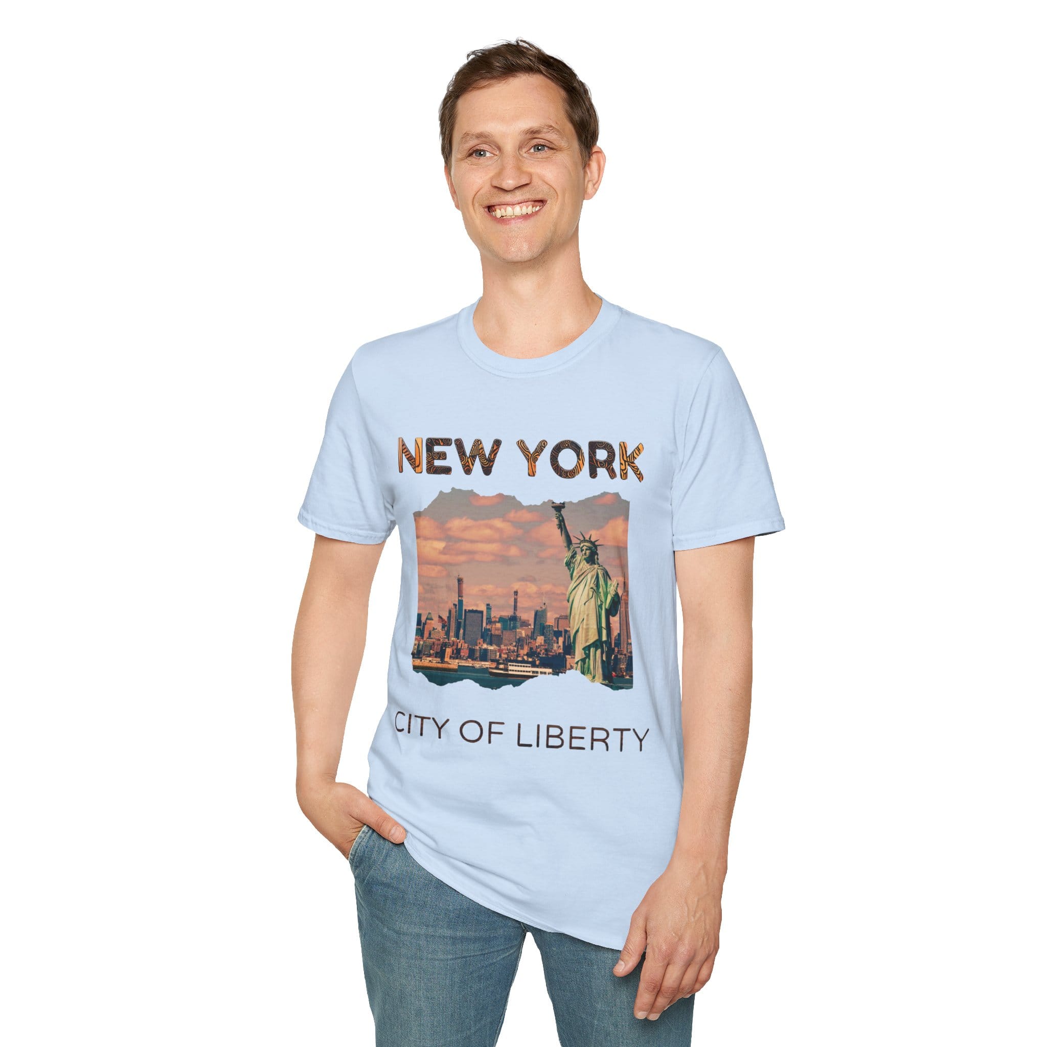 New York City of Liberty T-Shirt, Soft Tee, Travel Shirt, Gift for NYC Lovers, Vintage NYC Apparel, Statue of Liberty - Image 2