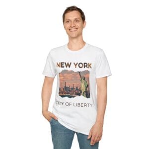 New York City of Liberty T-Shirt, Soft Tee, Travel Shirt, Gift for NYC Lovers, Vintage NYC Apparel, Statue of Liberty