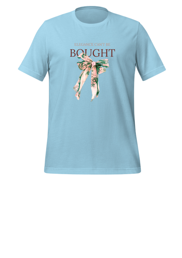 Women's Graphic T-Shirt – "Elegance Can't Be Bought" - Image 2